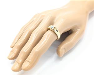 MagicGlo 14K Solid Yellow Gold 8.67g .50 CT Diamond Solitaire Ring Size-9.25